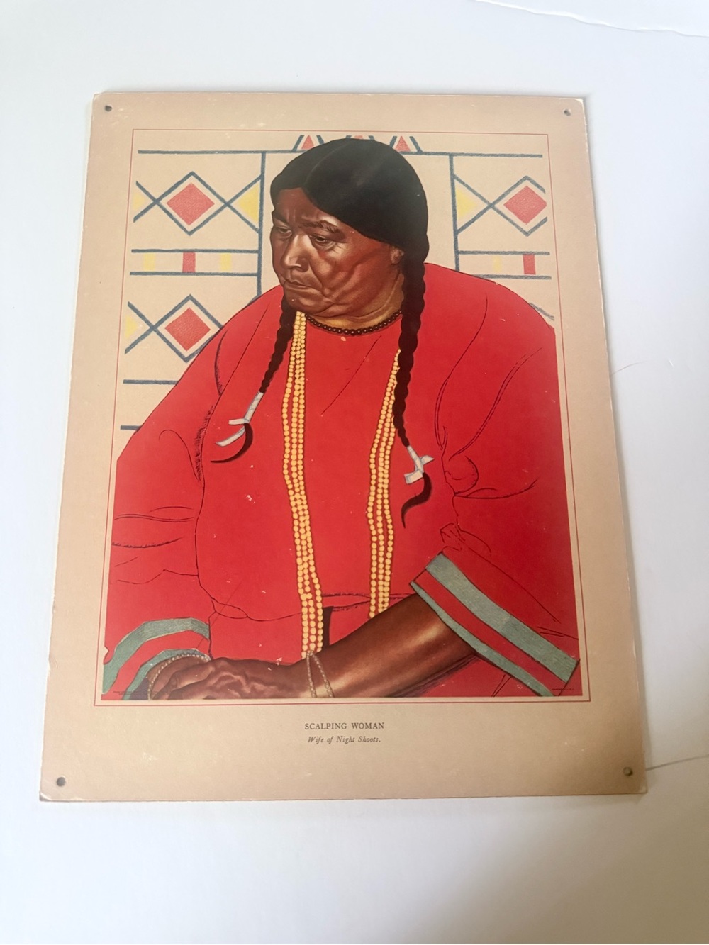 Winold Reiss vintage art print of a Native American woman